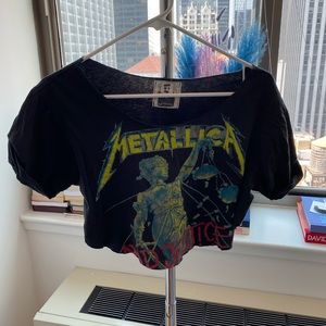 LF Vintage Metallica Crop Tee